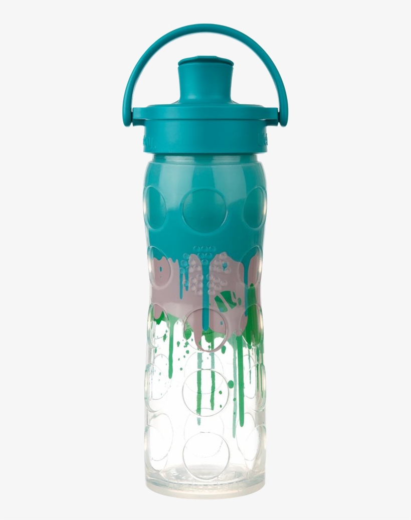 Water Bottle - Lifefactory 16oz Glass Water Bottle With Active Flip, transparent png download