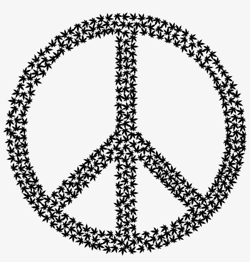 This Free Icons Png Design Of Marijuana Peace Sign - Give Peace A Chance, transparent png download