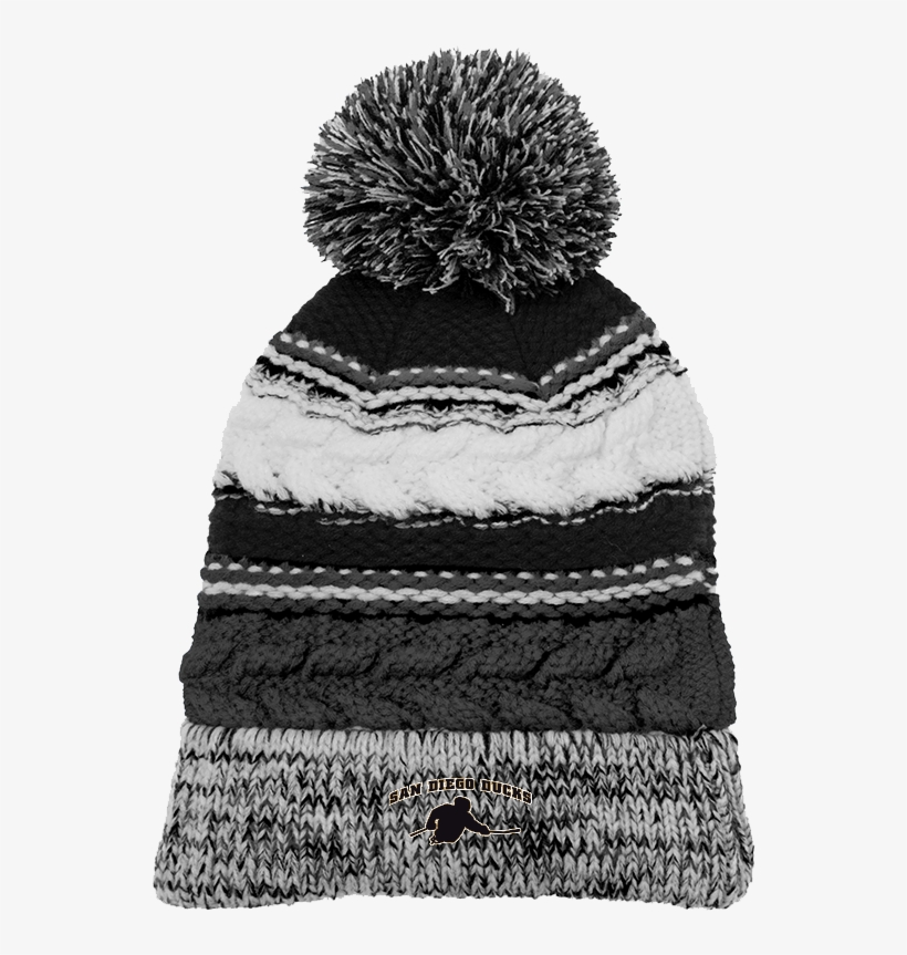 Sport Tek Striped Pom Beanies, transparent png download