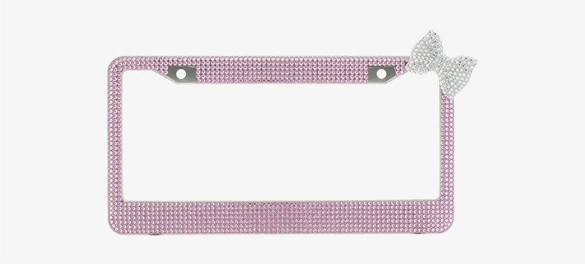 Pink Crystal License Plate Frame License Plate Frame - Pink Crystals Png Frame, transparent png download