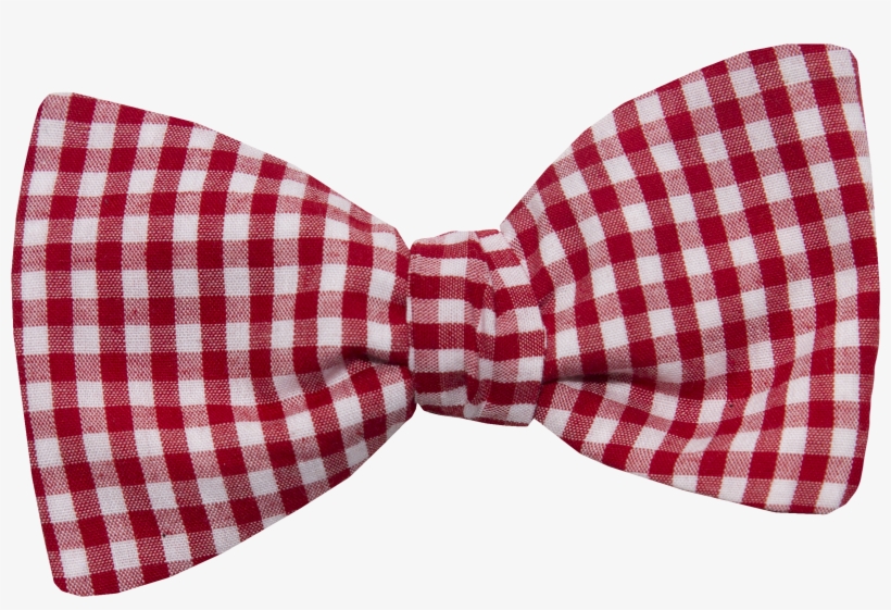 Small Red Gingham Adult Bow Tie, transparent png download