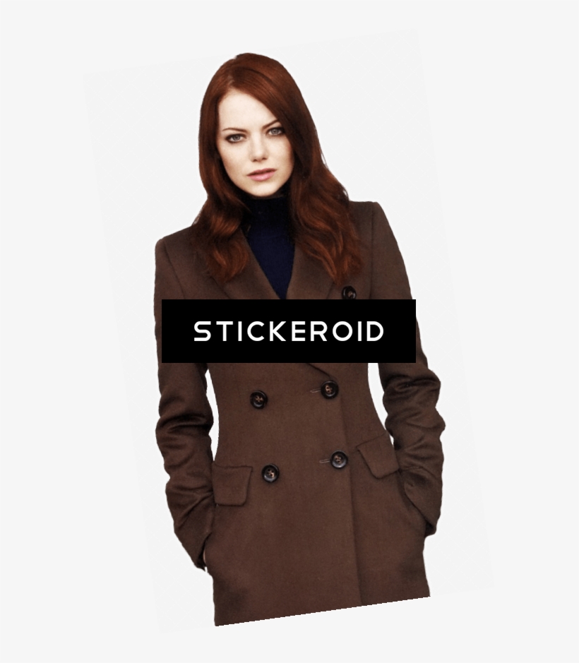 Emma Stone - Overcoat, transparent png download