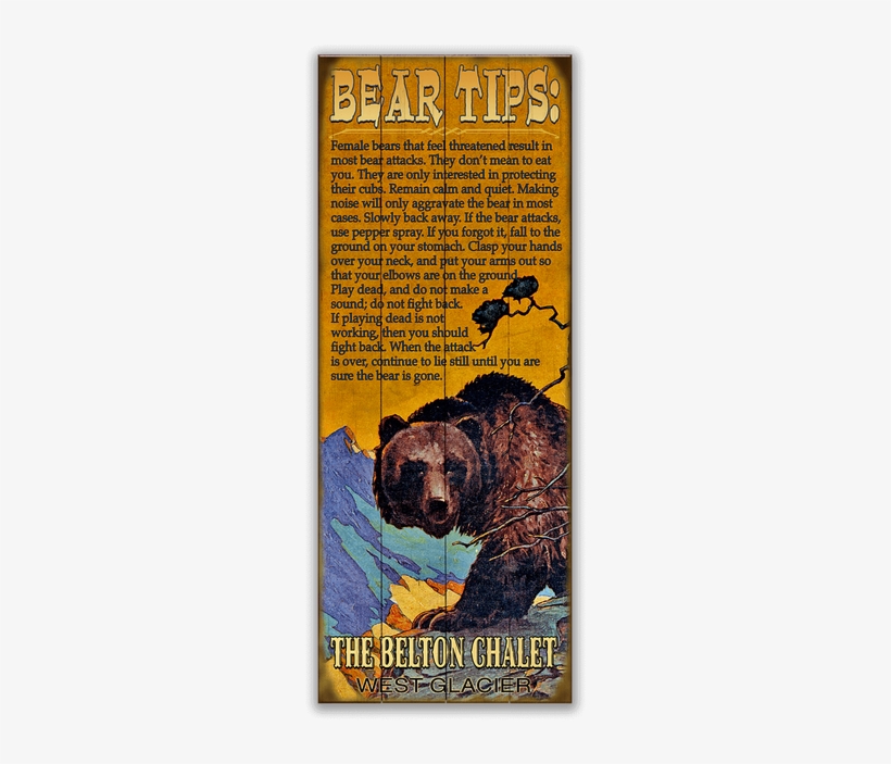 Bear Tips - Bear Tips Sign, transparent png download