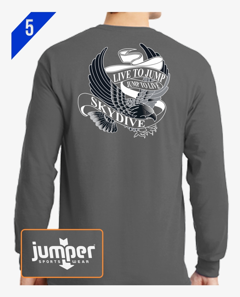 Skydiving T Shirts - Long-sleeved T-shirt, transparent png download