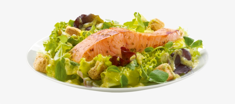 Salmon Fillet Salad With Pea & Mint Dressing Recipe - Salmon As Food, transparent png download
