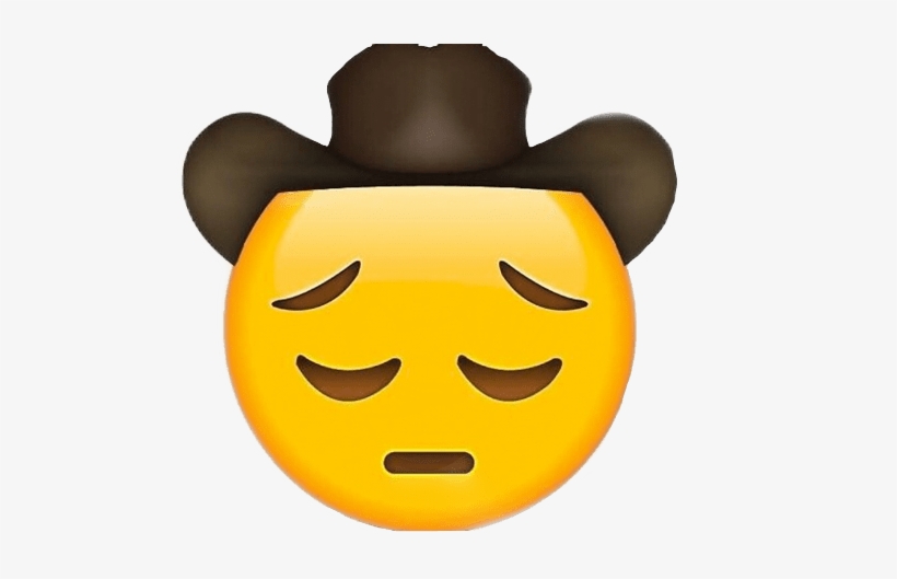 At The End Of Finals, Listen To This - Sad Emoji Cowboy Hat, transparent png download