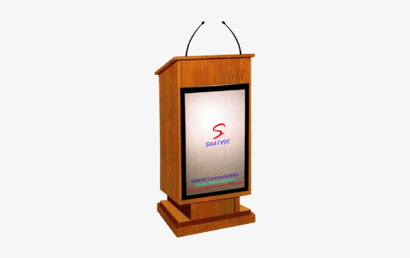 Interactive Wooden Podium Sil - Saatvik Communication, transparent png download