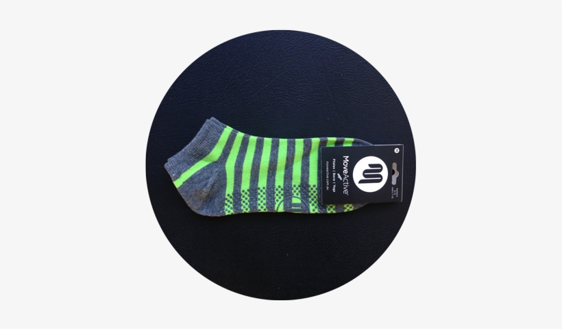 Green Striped Grip Socks, transparent png download