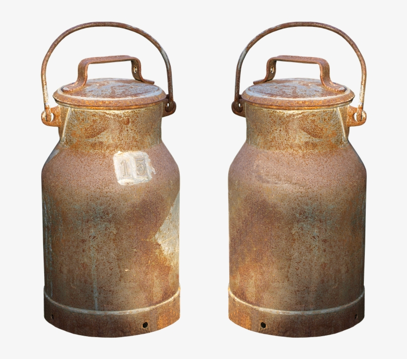 Milk Can, Pot, Milk, Old, Aluminium, Started, Png - Milk Barrel Png, transparent png download