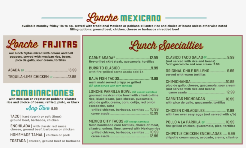 Ghmenu 2018 Lunch - Moctezuma's, transparent png download