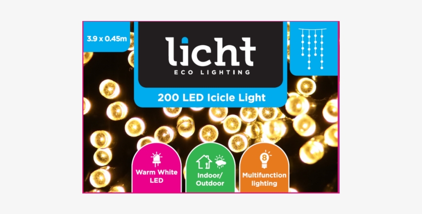 Led Icicle Lights White 200pk - Perth, transparent png download