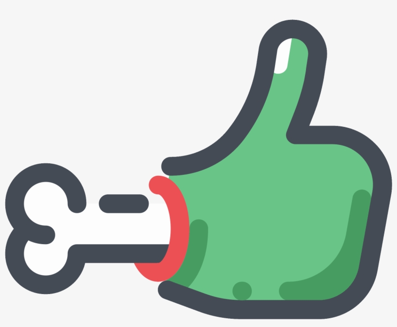 Zombie Hand Thumbs Up Icon - Icon, transparent png download