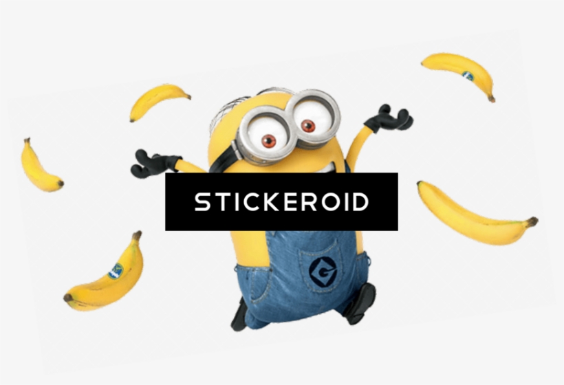 Minion And Bananas - Hot Stuff Sticker - Minion Bananas, Vinyl, transparent png download