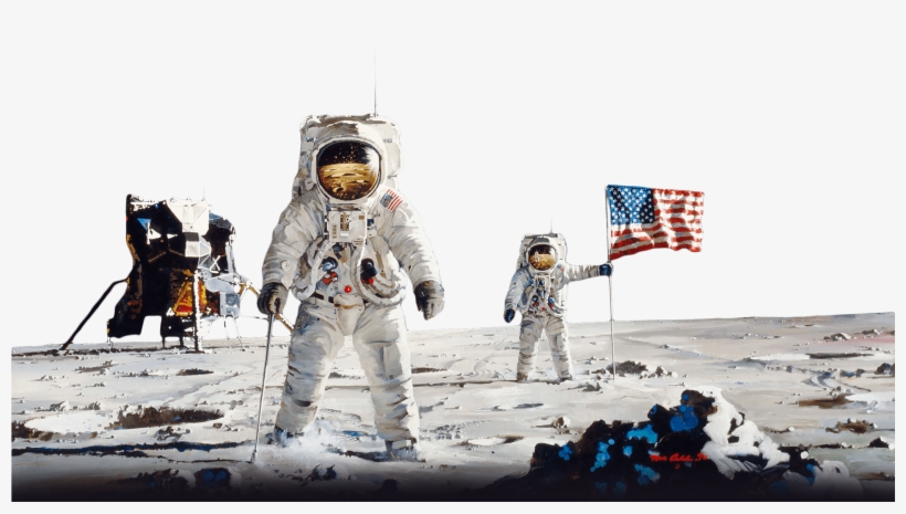 Astronaut Png Background Image - Космонавты На Луне Png, transparent png download