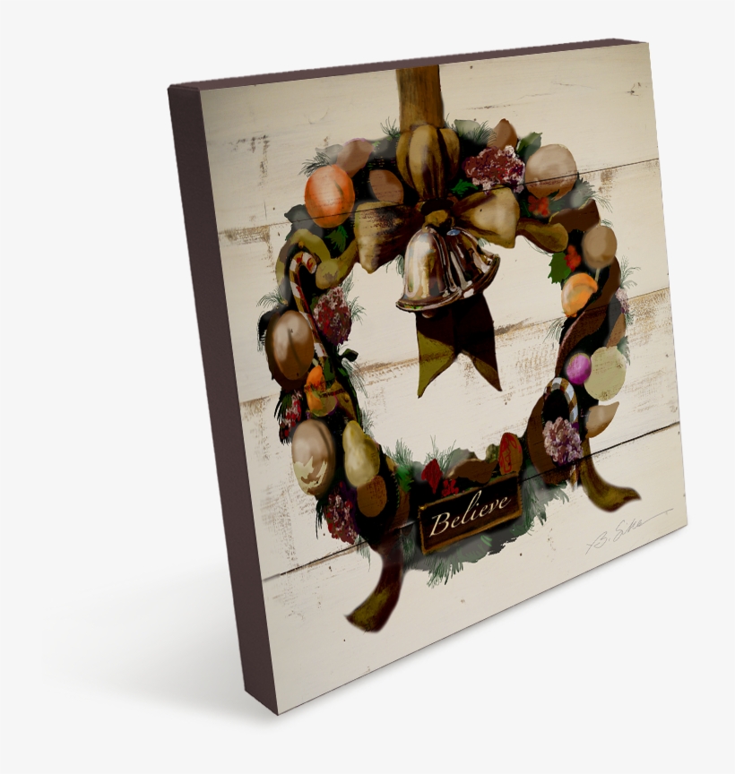 Christmas Wreath - Bobby Sikes Fine Art & Design Believe - Christmas, transparent png download