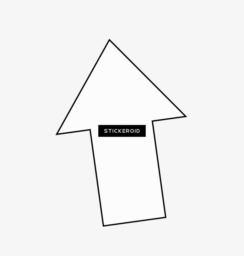 Curved White Arrow - Sign, transparent png download