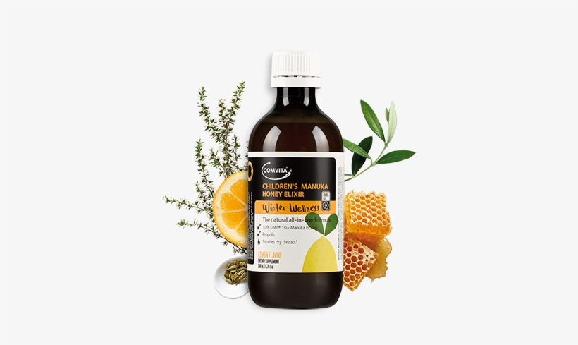 Shop Children's Manuka Honey Elixir With Lemon - Comvita Children's Manuka Honey Elixir (200 Ml) Lemon, transparent png download