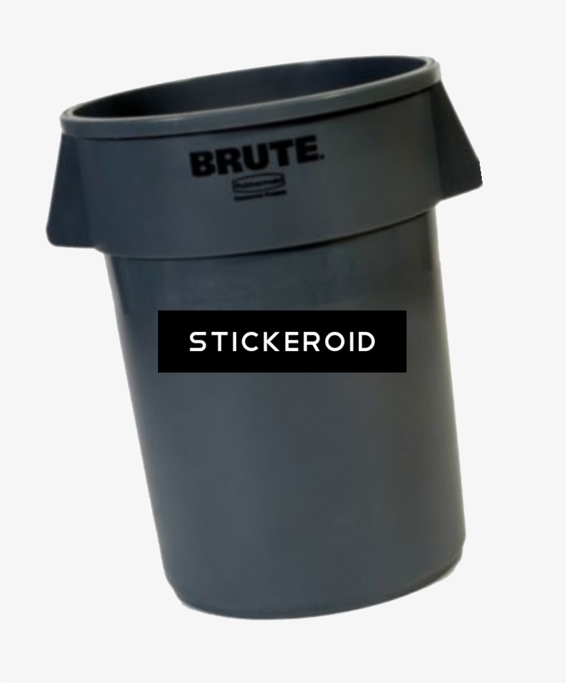 Trash Can - Rubbermaid 55 Gal Brute Container, Gray, transparent png download