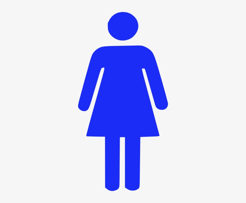 Original Png Clip Art File Woman Silhouette Blue Svg, transparent png download