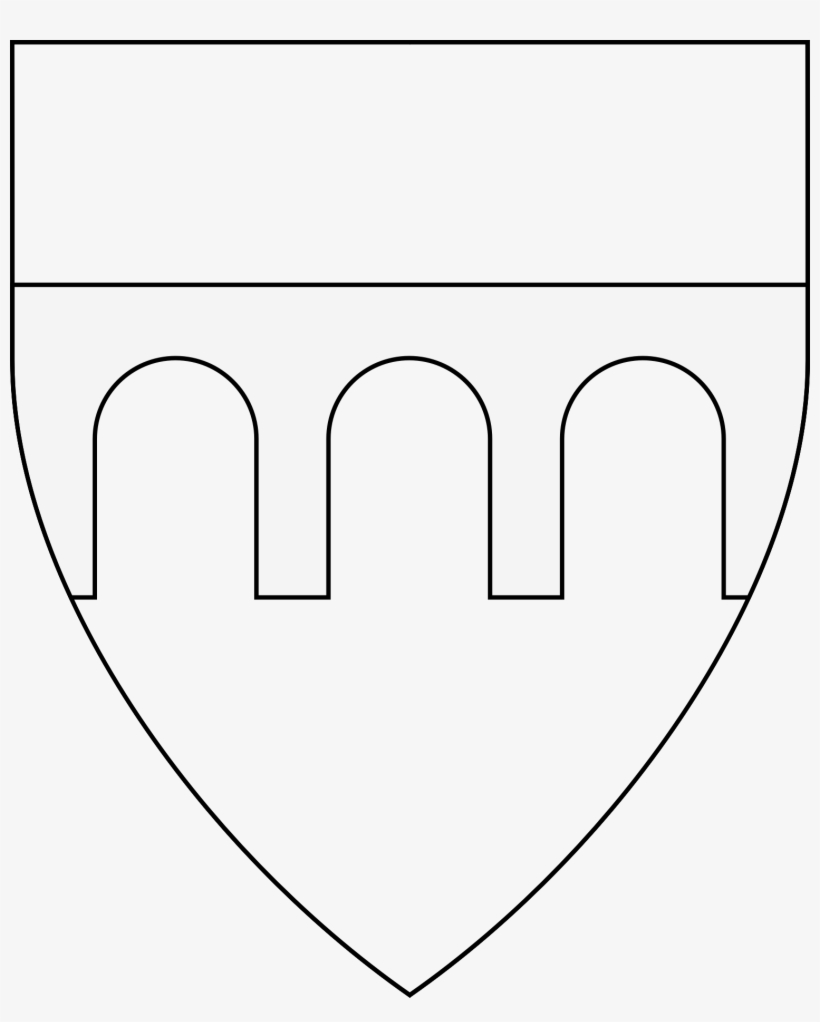 Bridge Throughout Of Three Arches - Line Art, transparent png download