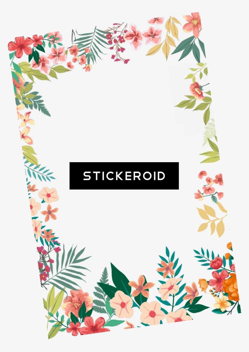 Floral Frame Border - Colorbird Modern Scrawl Circles Flannel Backed Pvc, transparent png download