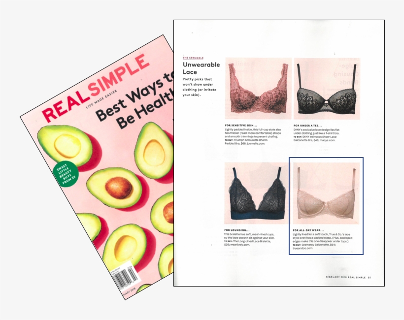 Real Simple's Bra-blem Solver - True & Co., transparent png download