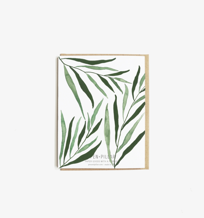Palm Leaves Birthday Card - Greeting Card, transparent png download