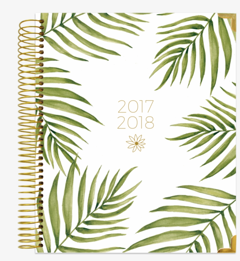 2017-18 Hard Cover Vision Planner, Palm Leaves - Bloom Daily Planners 2017-18 Daily Planner, Palm Leaves, transparent png download