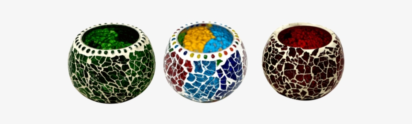 Cracked Glass Tealight Candle Holder 3 Inches - Tealight, transparent png download