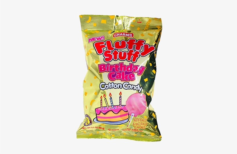 Charms Fluffy Stuff Birthday Cake Cotton Candy - Fluffy Stuff Birthday Cake Cotton Candy, transparent png download