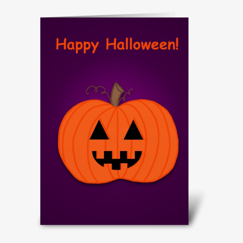 Jack O'lantern Greeting Card - Happy Birthday, transparent png download
