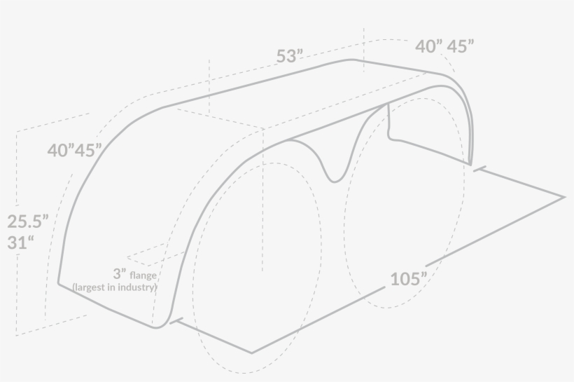 Tear Drop Tandem Fender - Diagram, transparent png download