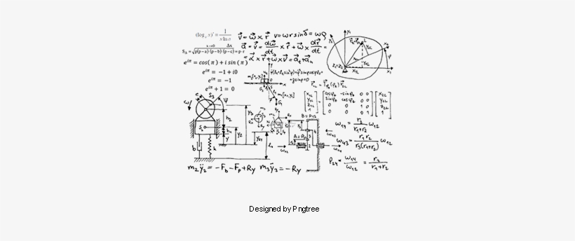 Graph Paper Notebook 1/4 Inch Squares: Blue Math Formulas, transparent png download