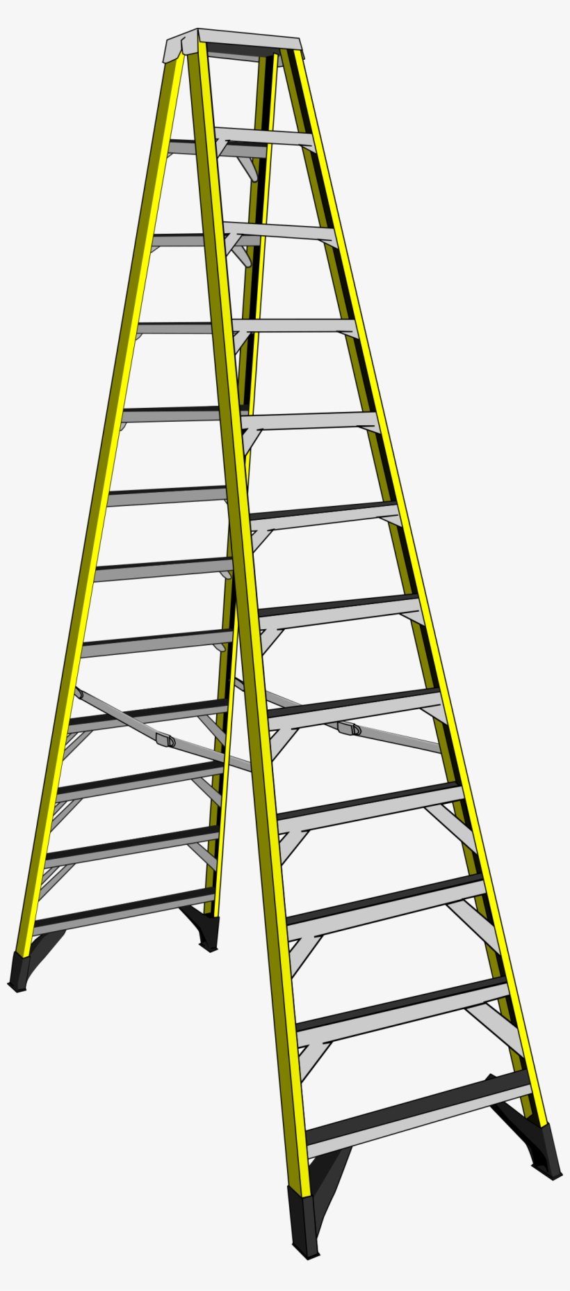 This Free Icons Png Design Of Large Yellow Ladder - 14 Step Ladder, transparent png download