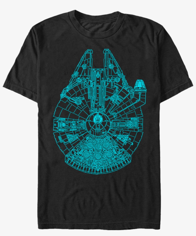 Blue Millennium Falcon Shirt - Star Wars Millennium Falcon T Shirt, transparent png download