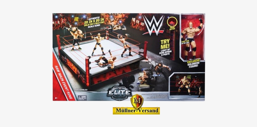 Wwe Elite Raw Elite Scale Ring Mit Goldberg Figur - Wwe Elite Raw Ring, transparent png download