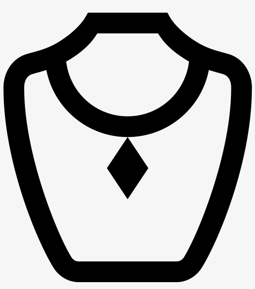 A Necklace With A Thin Chain And Large Diamond Shaped - Jewellery Icon Png, transparent png download