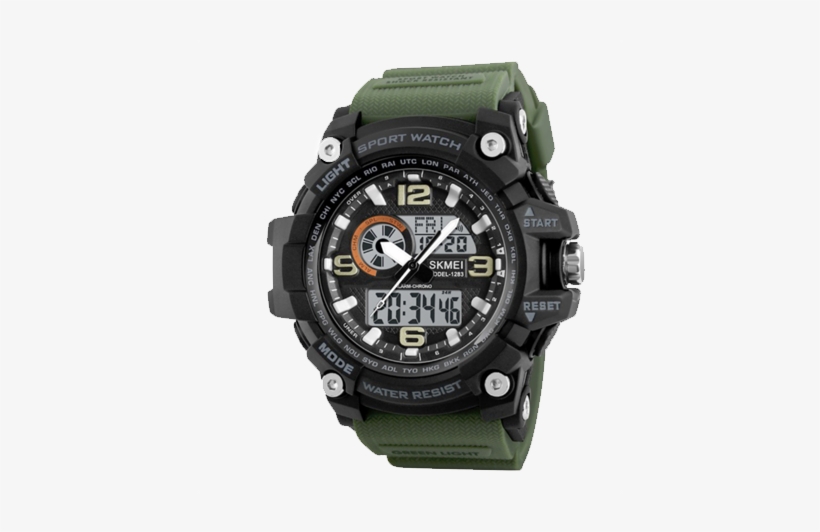 Skmei Men Dual Display Military Sports Waterproof Countdown, transparent png download