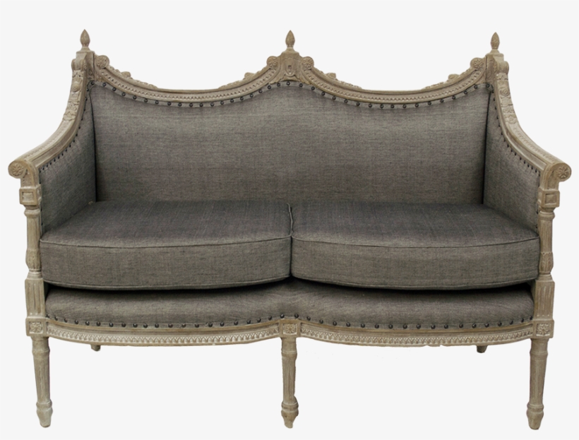 Philippe Grey Silk Loveseat, transparent png download