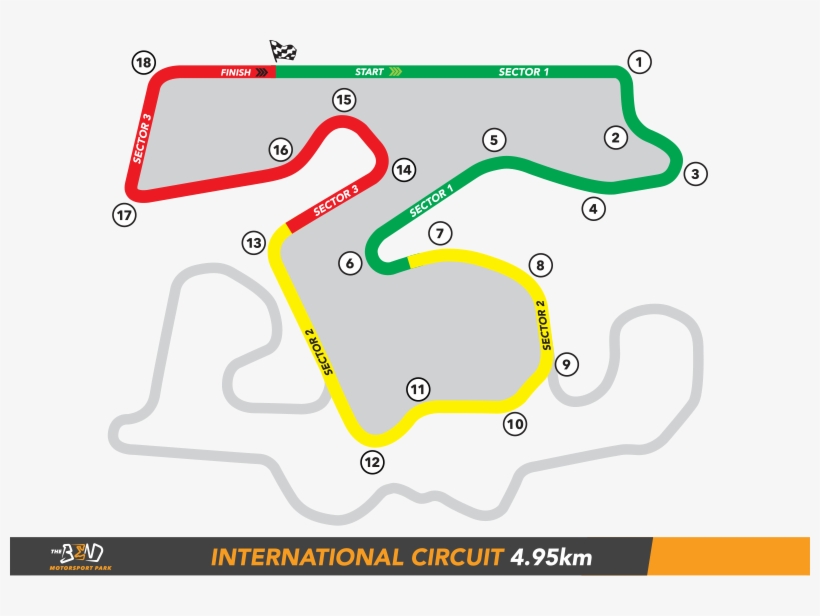 International Circuit Participant Track Map V2 - Bend Motorsport Track Map, transparent png download