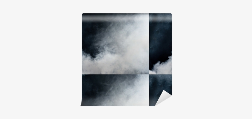 White Smoke On Black Background - Photograph, transparent png download