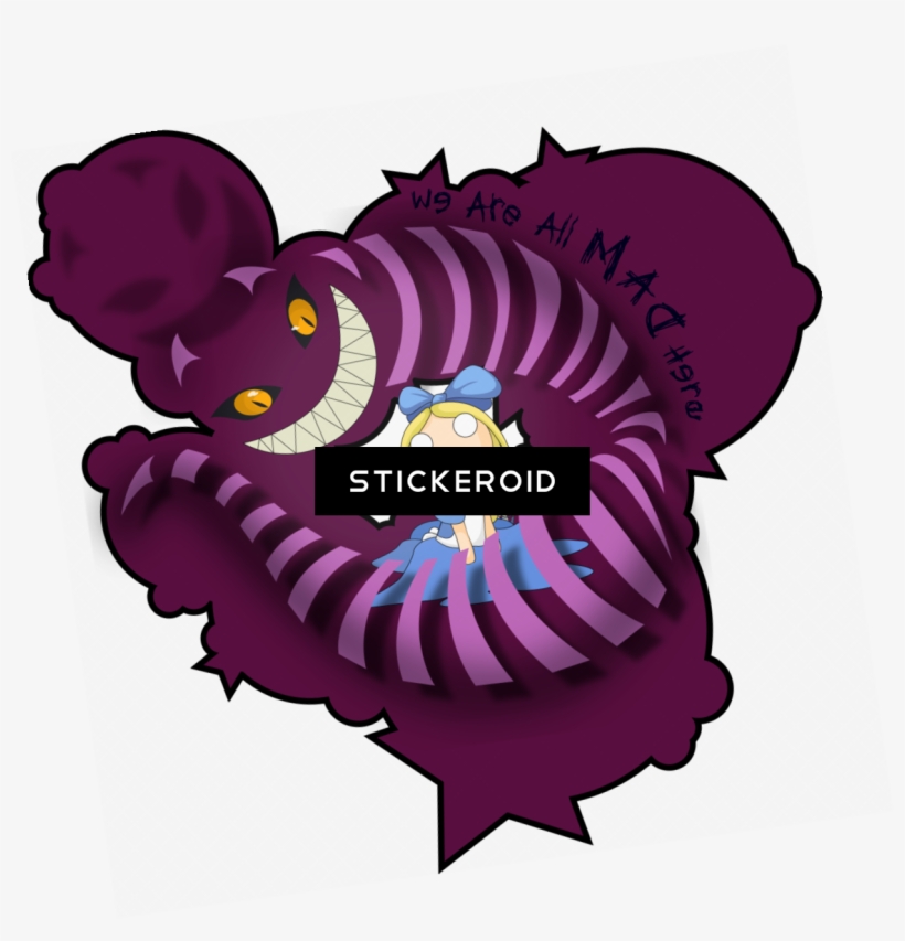 Cheshire Cat Alice Cartoons In Wonderland - Illustration, transparent png download