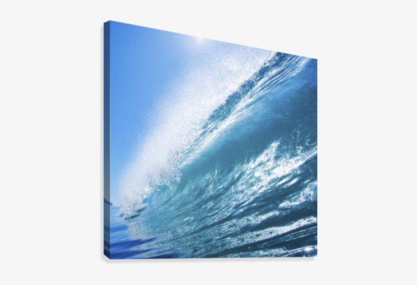 Blue Ocean Wave Canvas Print - Posterazzi Dpi12292153 Blue Ocean Wave Poster Print, transparent png download
