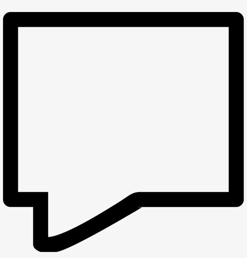 Speech Outline Of Straight - Speech Bubble Shape Png, transparent png download