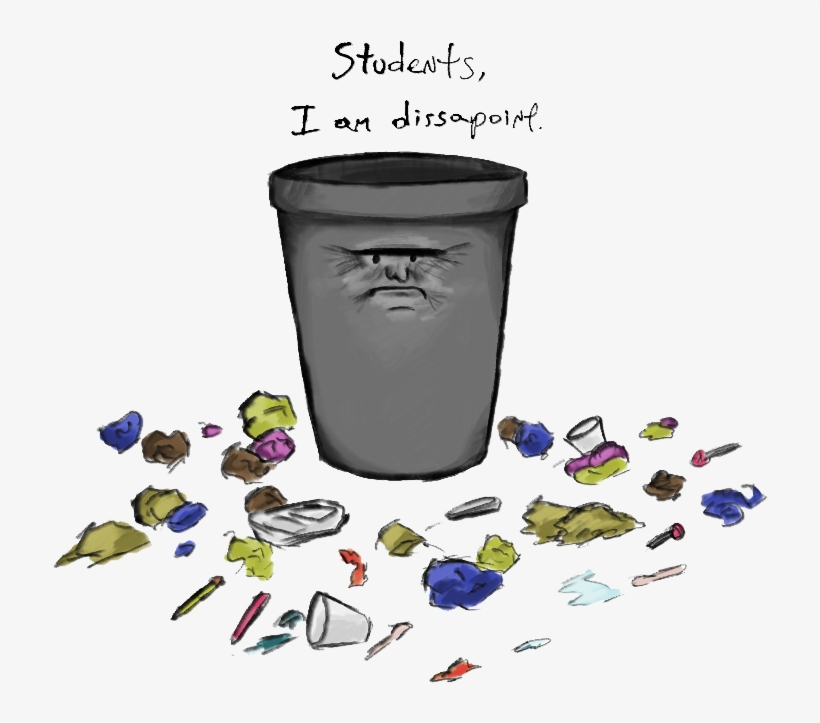 Aim For The Trash Can, Not The Floor - Trash On The Floor, transparent png download