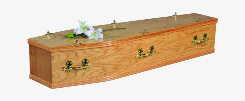 Traditional Oak Coffin - Coffin, transparent png download