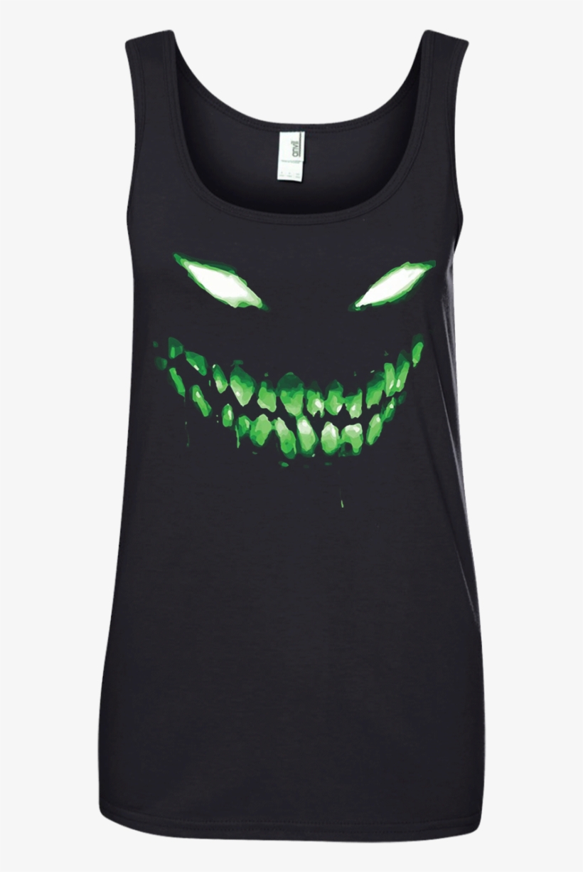 Halloween Shirt Scary Face Halloween Dark Green Glow - Queens Are Born On 15 October, transparent png download