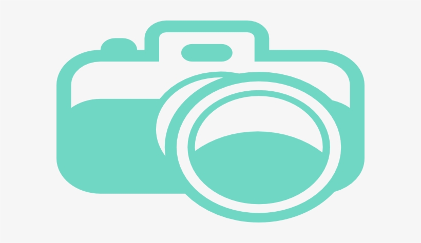 Teal Camera Clip Art At Clker - Black And White Camera Clip Art, transparent png download