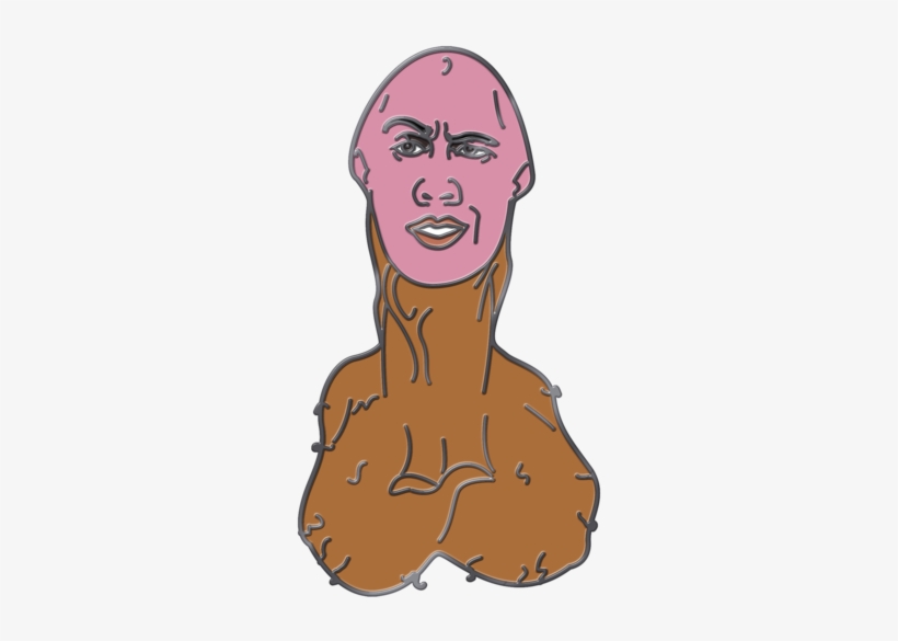 Dwayne "the Cock" Johnson Pin - Illustration, transparent png download
