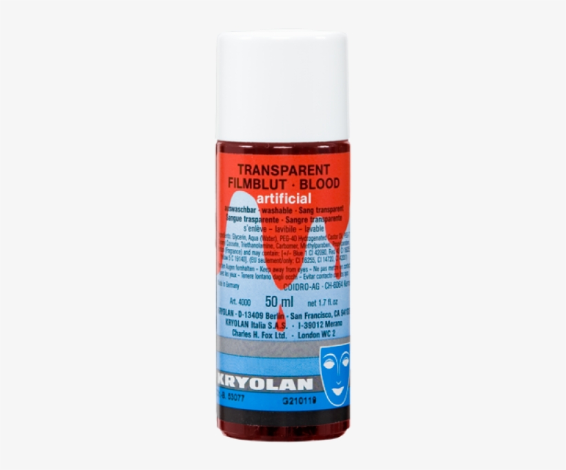 Kryolan Fake Blood, transparent png download